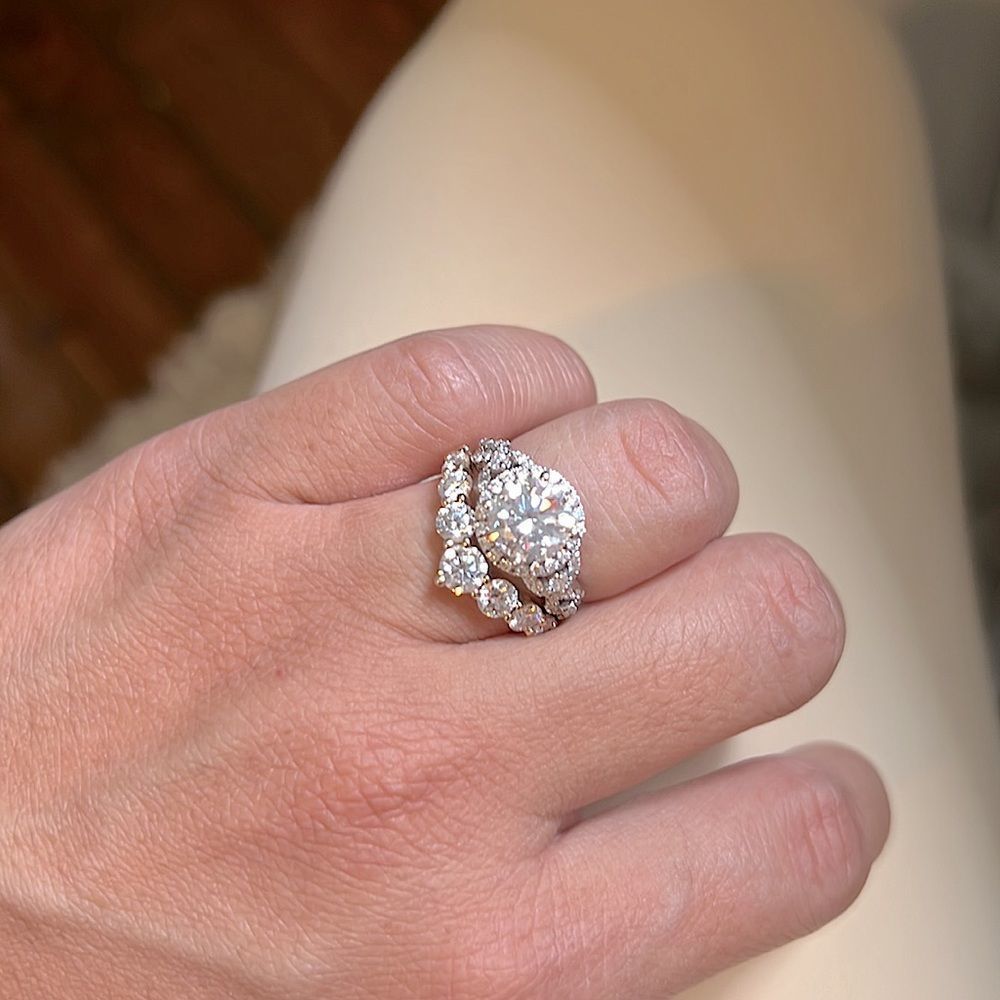 Special custome made bridal wedding ring band only  in 2ct tw - Picture 3 of 8